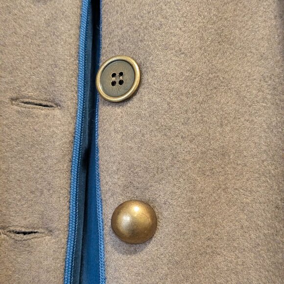 NWT Classic Austrian "Trachten Janker" Boiled Wool Blazer - Blue Piping & Gold B - Picture 2 of 5